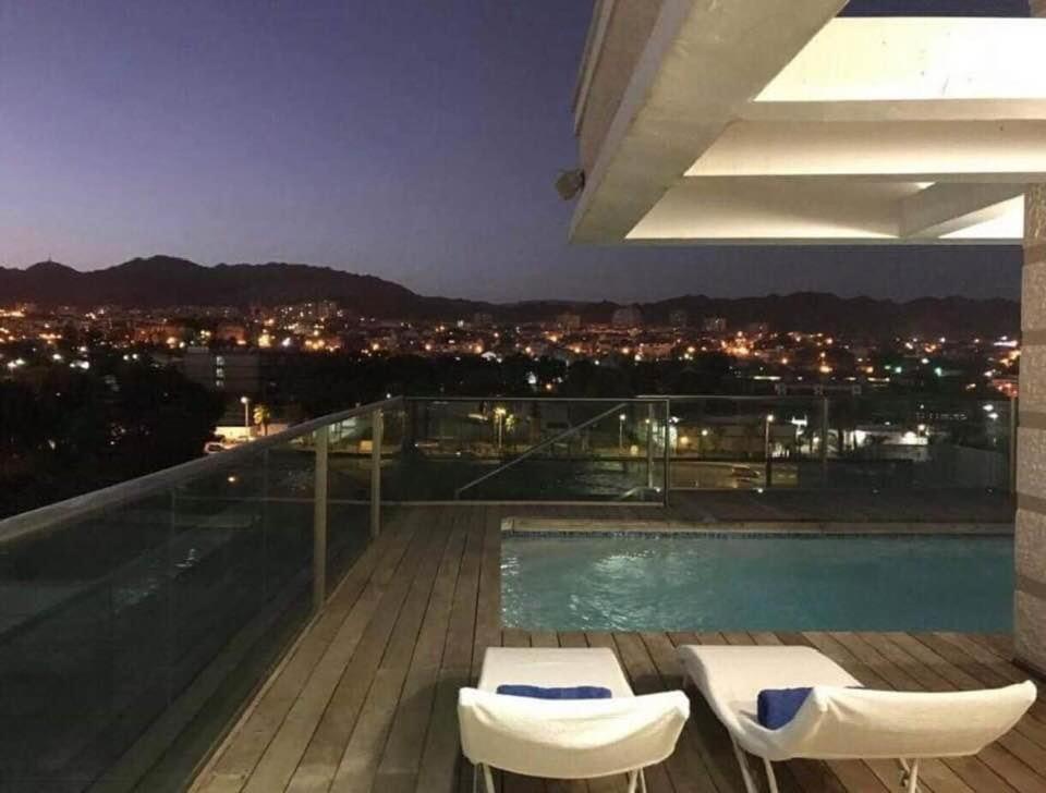 Exclusive Top Luxury Penthouse Near The Sea With Privat Roof-Pool Leilighet Eilat Eksteriør bilde