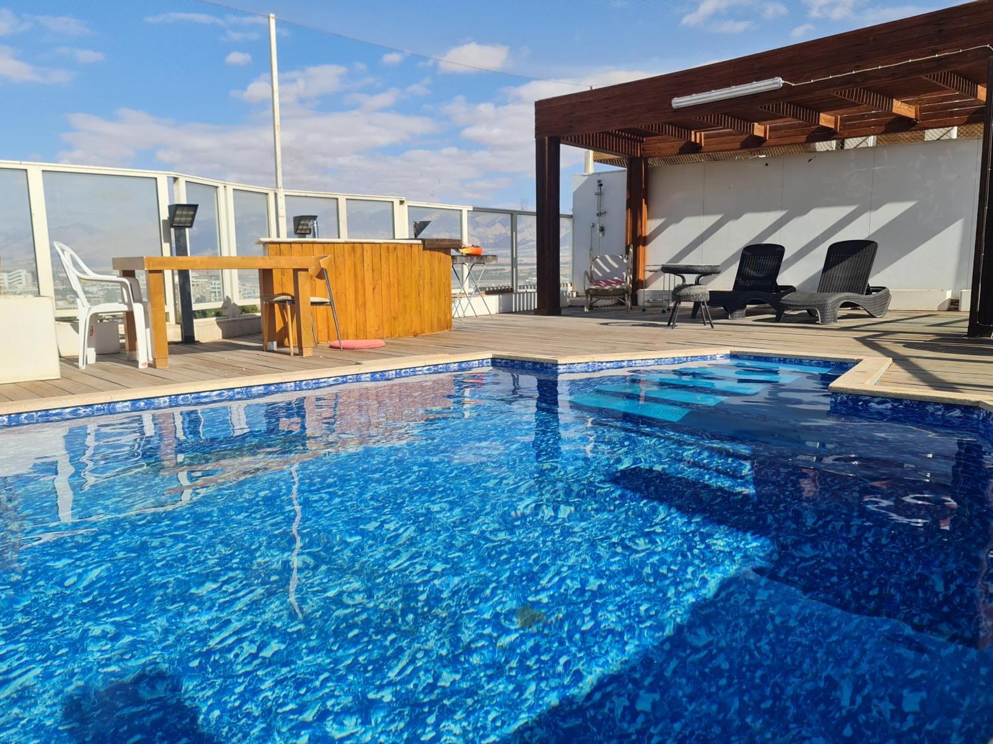 Exclusive Top Luxury Penthouse Near The Sea With Privat Roof-Pool Leilighet Eilat Eksteriør bilde